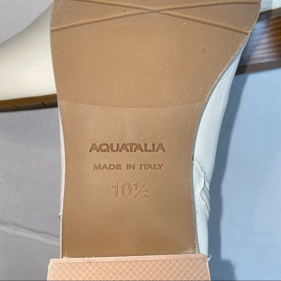 Aquatalia Fuoco Water Resistant Croc Embossed Leather Bootie NWT/Box - Picture 10 of 13